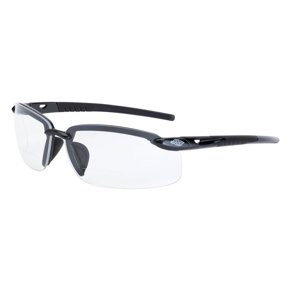 ES5 Bifocal Safety Eyewear - Pearl Gray Frame - Clear Lens - 2.0 Diopter - Bifocals